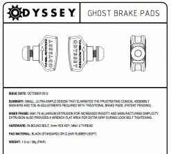 PATINS DE FREIN ODYSSEY GHOST PADS (LA PAIRE) -VÉLO Soldes Boutique capture d ecran 2013 06 19 a 16 30 32